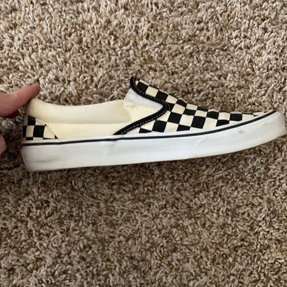 Vans Off White Checkered Slip-ons - Picture 2 of 3